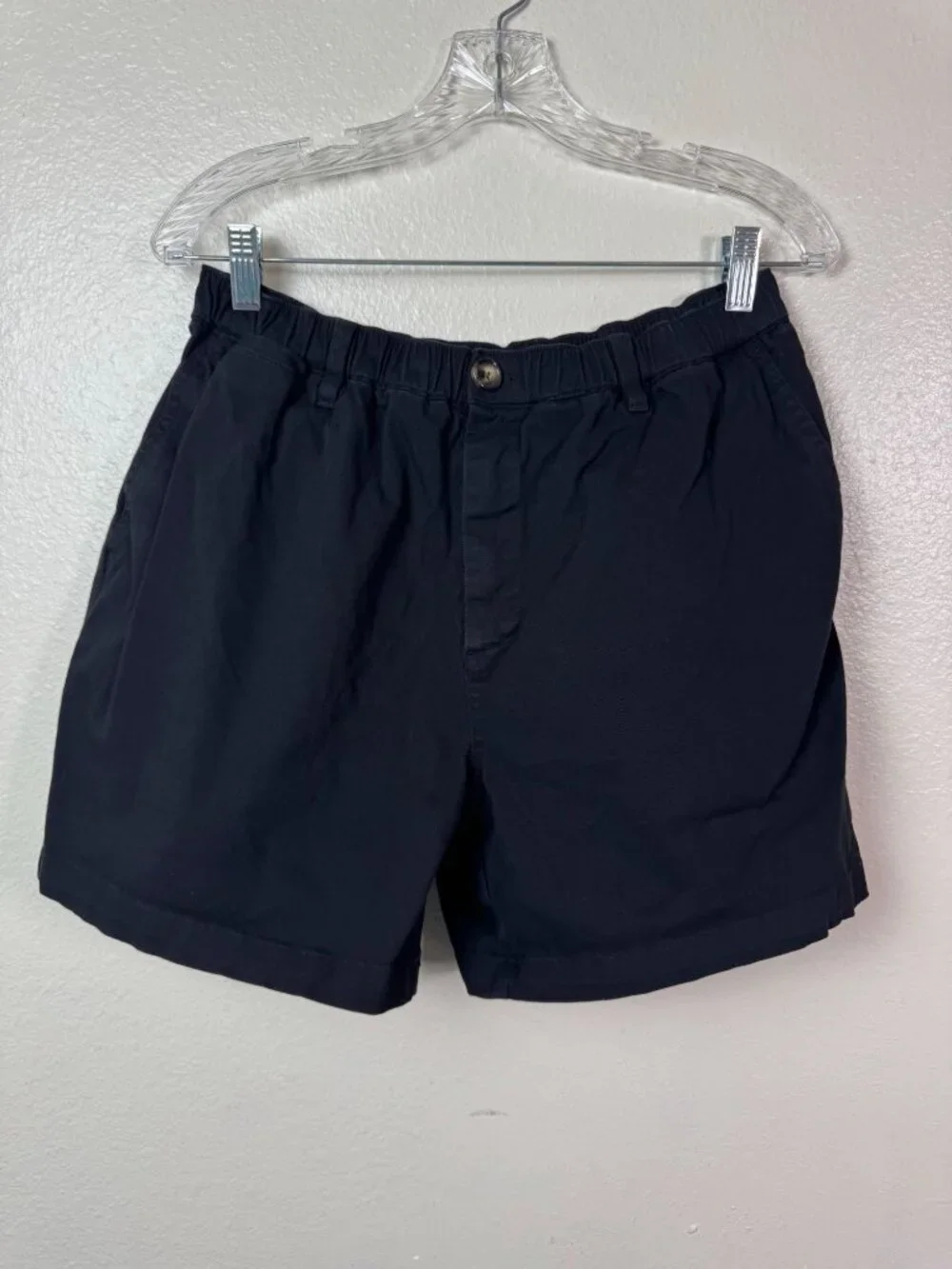 Cove Men Black Casual Elastic Waist Pullon Shorts Size 34 5